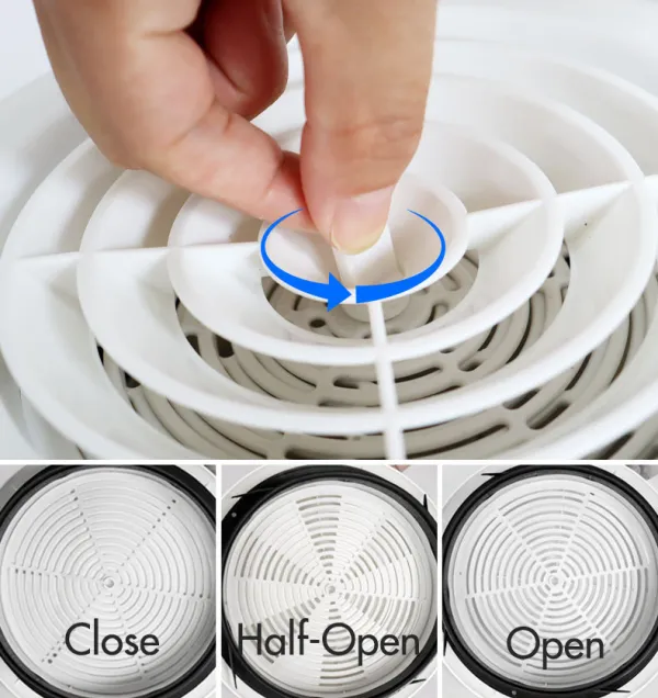 ABS Plastic Round adjustable Air-vent-adjust Schematic diagram