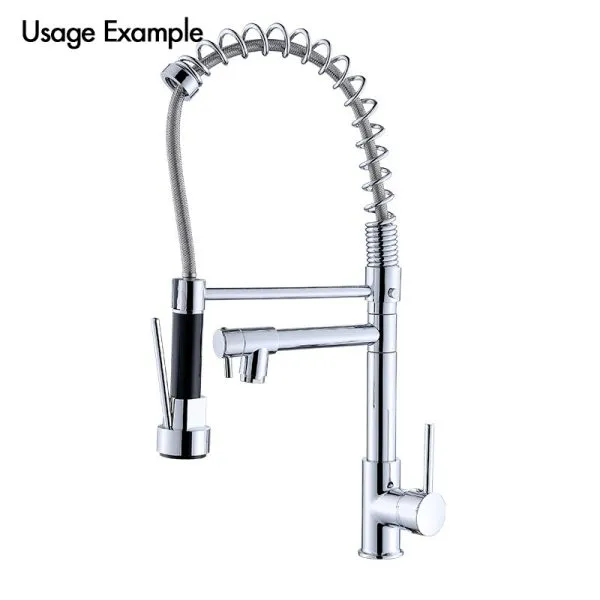 Electroplated kitchen Faucet hot and cold Spring pull-out Nozzle