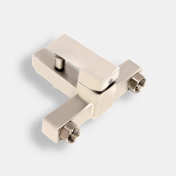 Stainless steel Triple Bathtub Shower hot and cold Wall Faucet - A